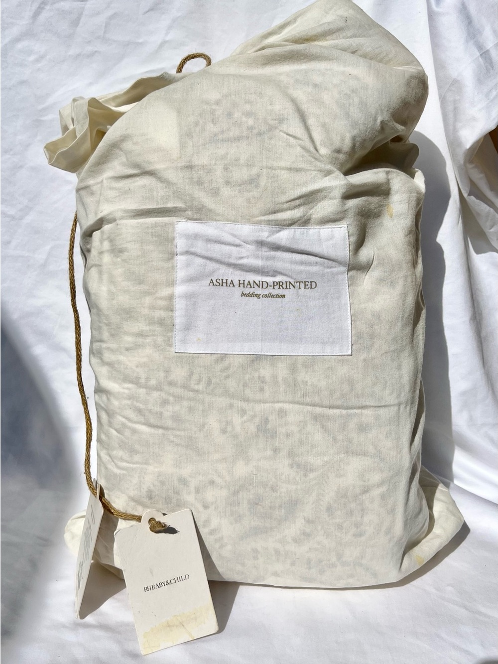 Restoration Hardware Baby Child Asha Hand-Printed Bedding Collection Crib Pad